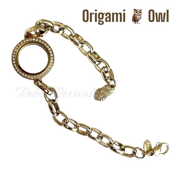 ORIGAMI OWL LIVING MEMORY FLOATING LOCKER BRACELET - Picture 1 of 4